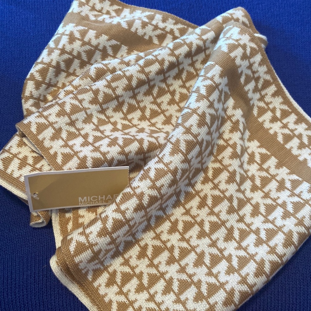 New With Tags; Monogram Michael Kors Infinity Scarf, ready to ship. See pics.